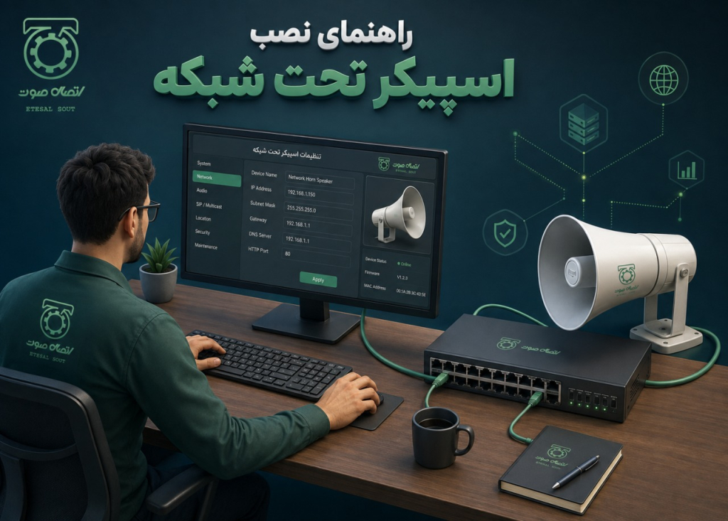 راهنمای نصب اسپیکر تحت شبکه (IP): آموزش اتصال، تنظیم و راه‌ اندازی